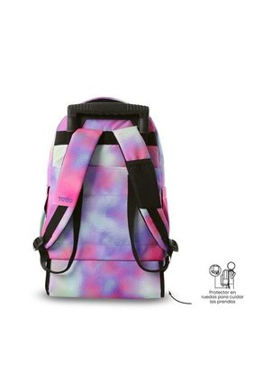 Maleta Para Niña Con Ruedas Porta PC 15.4" Renglón Glitter Rosado