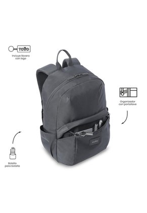 Morral Mochila Trik M Porta Pc 14'' Unisex Gris Totto
