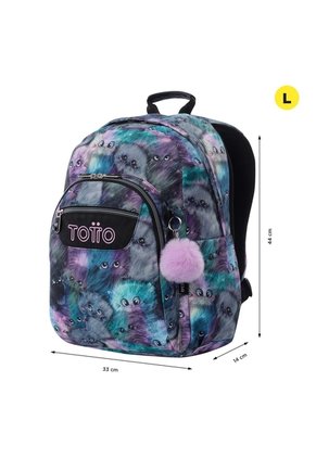 Morral Juvenil Porta PC 14" Acuarela Gris
