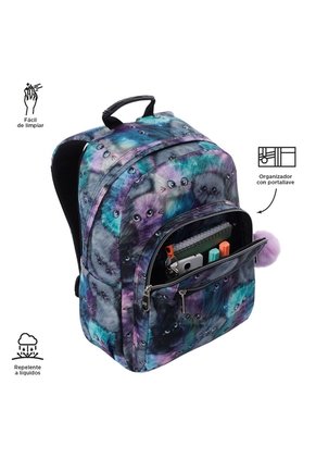 Morral Juvenil Porta PC 14" Acuarela Gris