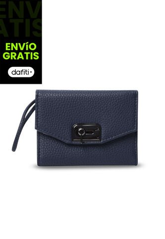 Billetera Para Mujer Smooth Ney Con RFID Blocker Azul Totto