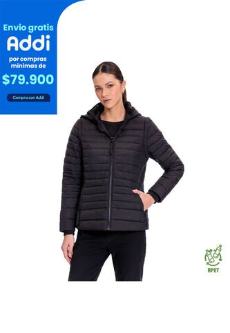 Chaqueta Acolchada Para Mujer Chalina 2 En 1 Negra Totto