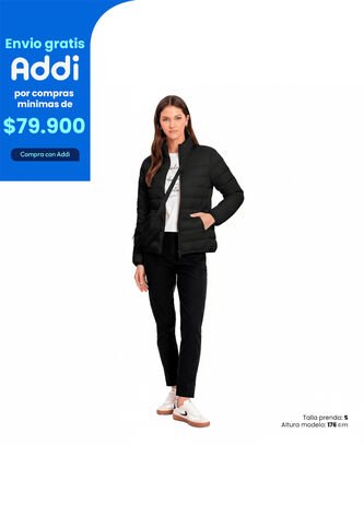 Chaqueta Acolchada Para Mujer Colora Negra Totto