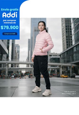 Chaqueta Acolchada Para Mujer Colora Rosada Totto