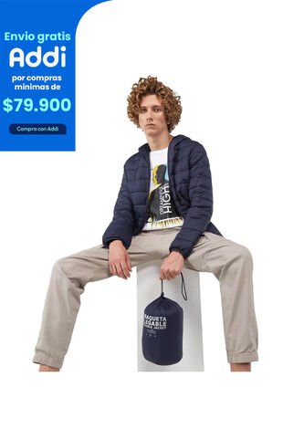 Chaqueta Para Hombre Azul Colorout Totto