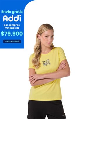 Camiseta Estampada Para Mujer Prime Amarilla Totto