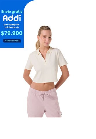 Camisa Polo Saba Para Mujer Blanca Totto