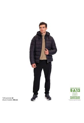 Chaqueta Acolchada Para Hombre Atlantida 2 En 1 Negra