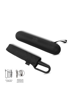 Sombrilla Mediana Aurora Con Filtro UV Negra