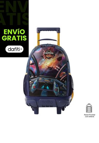 Morral Con Ruedas Niño Sentinel Mediano Gris Totto