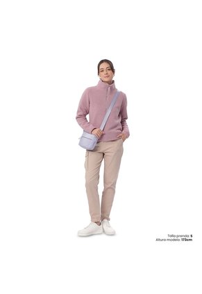 Buzo Con Cremallera Para Mujer Shorel Pullover Rosado