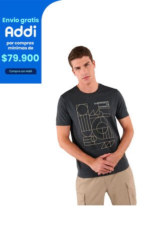 Camiseta Para Hombre Mozartpro Gris Totto