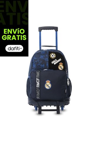 Morral Con Ruedas Escolar Real Madrid Grande Azul Totto