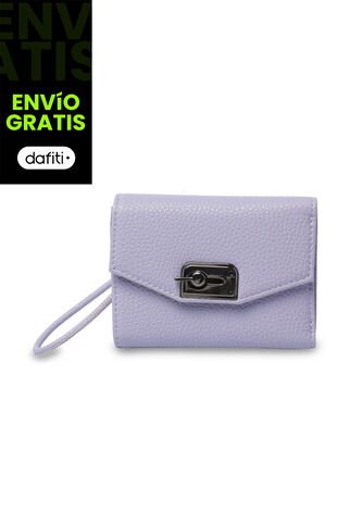 Billetera Mujer Smooth Pequeña Con RFID Blocker Morada Totto