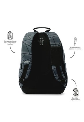 Morral Juvenil Porta PC 14" Acuarela Gris