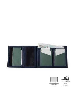 Billetera Contrast Bak Con RFID Blocker Azul