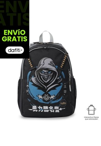 Morral Para Niño Hanzo Grande Negro Totto