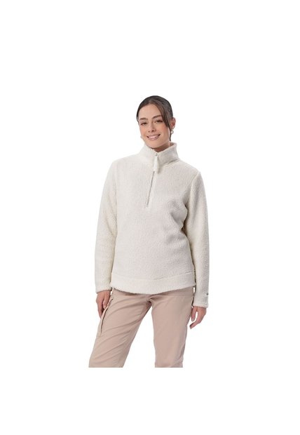 Buzo Con Cremallera Para Mujer Shorel Pullover Blanco