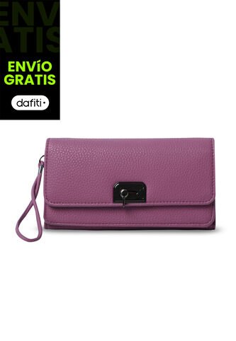 Billetera Para Mujer Smooth Sub Con RFID Blocker Rosada Rose Totto