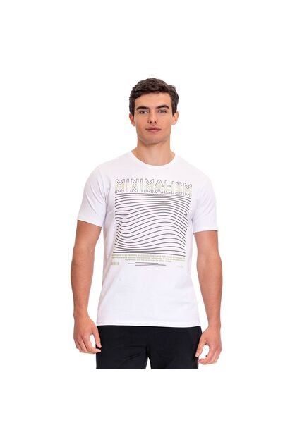 Camiseta Estampada Para Hombre Primen Blanca