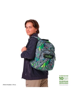 Morral Juvenil Porta PC 14" Acuarela Gris