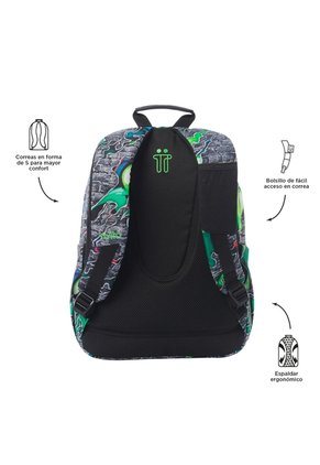 Morral Juvenil Porta PC 14" Acuarela Gris