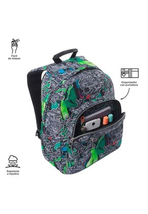 Morral Juvenil Porta PC 14" Acuarela Gris