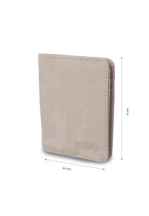 Billetera Mujer Texture Pequeña Con RFID Blocker Beige