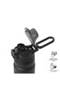 Termo Para Agua Con Tapa Intercambiable Flux 750 Ml Negro de Totto