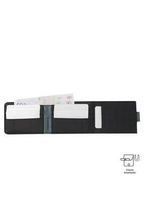 Billetera Dual Grande Con RFID Blocker Negra