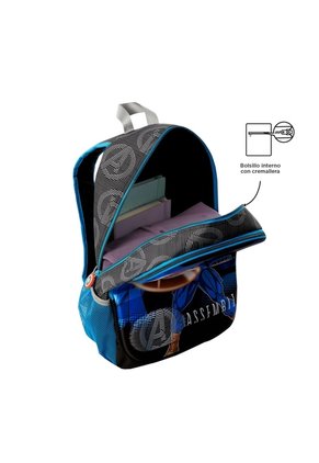 Morral Para Niño Avengers Capitán América Grande Gris