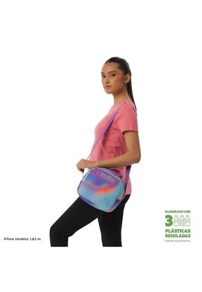 Combo Escolar Morral Acuarela Glitter + Lonchera Y Cartuchera