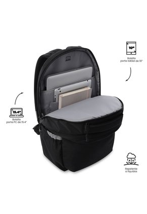 Morral Universitario Porta PC 15.4" Indo Negro Unisex
