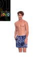 Pantaloneta Estampada Para Hombre Lown Azul de Totto