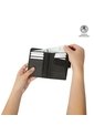 Billetera Texture Twi Con RFID Blocker Negra de Totto
