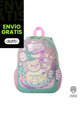Morral Para Niña Mellow Mediano Estampado De Oso Totto