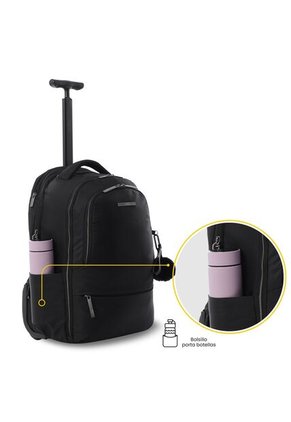 Morral Con Ruedas Para Viaje Trolley Mediano Negro