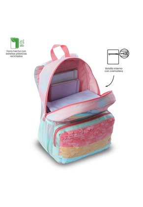 Morral Para Niña Rainbow Star Mediano Rosado