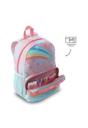 Morral Para Niña Rainbow Star Mediano Rosado