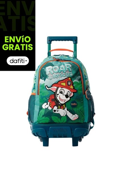 Morral Con Ruedas Niño Paw Patrol Mediano Verde