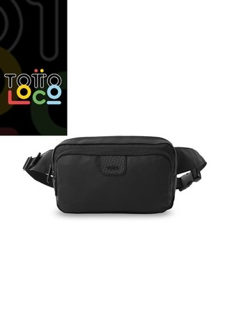 Riñonera Unisex Chill Mediana Color Negro Totto