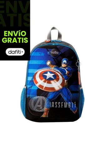 Morral Para Niño Avengers Capitán América Grande Gris Totto
