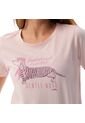 Camiseta Estampada Para Mujer Prime Manga Corta Rosada de Totto