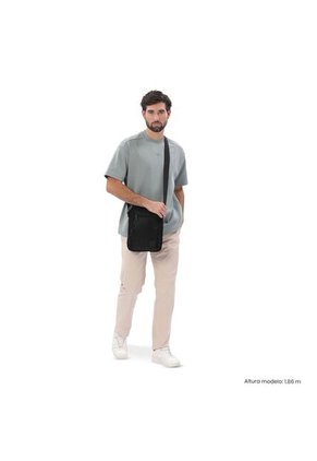Bolso Para Hombre Bayonne Tipo Crossbody Pequeño Negro