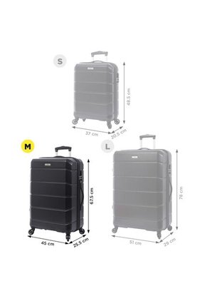 Maleta Viaje Mediana 360 Rayatta Negra