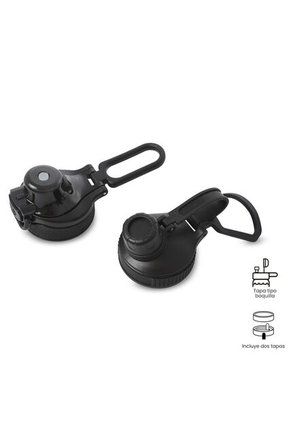 Termo Para Agua Con Tapa Intercambiable Flux 750 Ml Negro