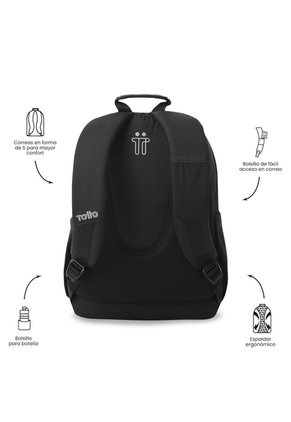 Morral Universitario Acuarela Ecole Solid Porta PC 14" Negro