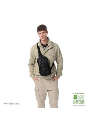 Bolso Manos Libres Porta Table 10" Crossover Tracer Pequeño Negro