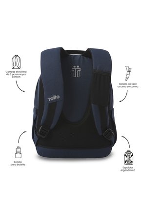 Morral Universitario Gommas Ecole Solid Porta PC 13" Azul Hombre