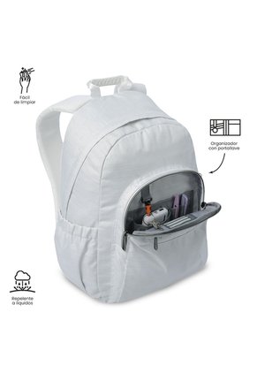 Morral Juvenil Porta PC 14" Acuarela Neo Blanco